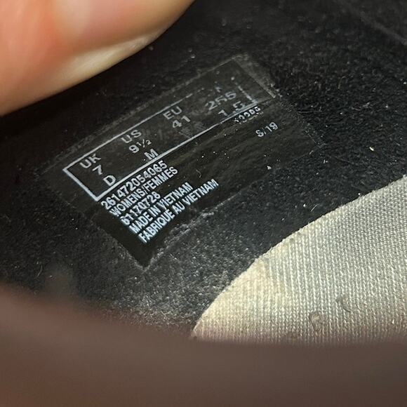 Clarks Black Gray Leather Tweed Preppy Sharon Rae Lace Up Wedge Shoes Oxford 9.5 - Picture 9 of 9